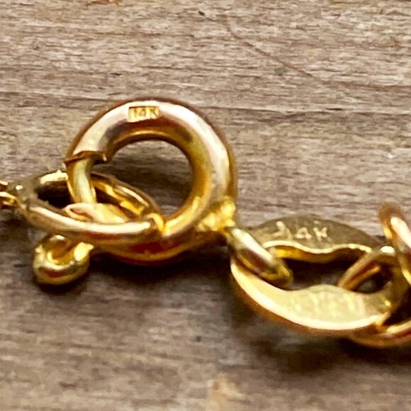 Classic box chain necklace in 14K yellow gold - Picture 4 of 5